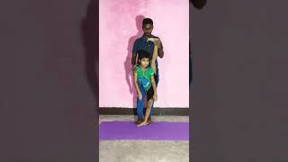Advanced Leg Stretching Trivikramasana Flexible Little Boy