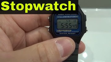How To Use Stopwatch On Casio F105 Digital Watch-Easy Tutorial