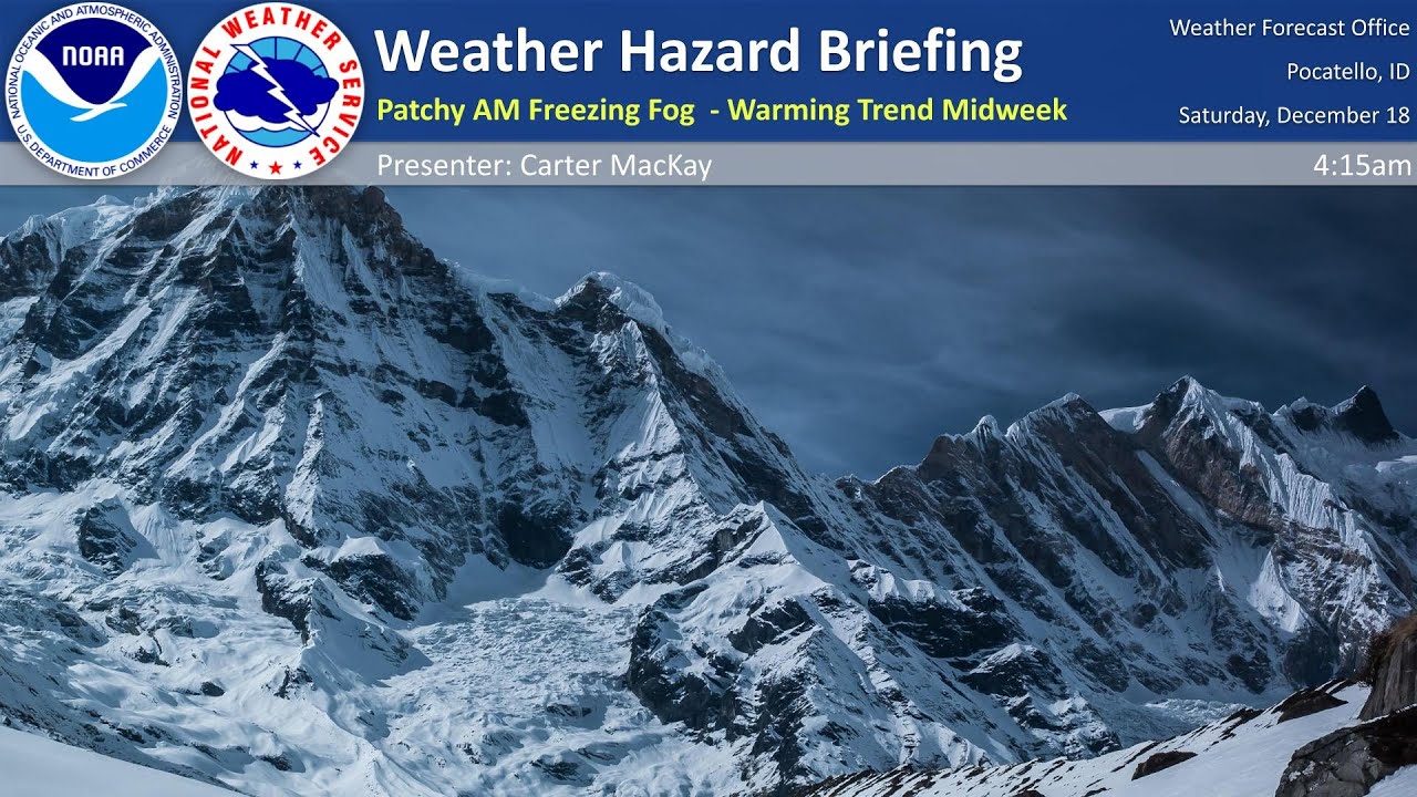 12/18/21 Hazard Briefing - Light Snow Showers & Patchy Freezing Fog ...