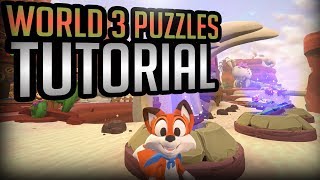 World 3 Puzzles Solved! | Tutorial | Super Lucky's Tale