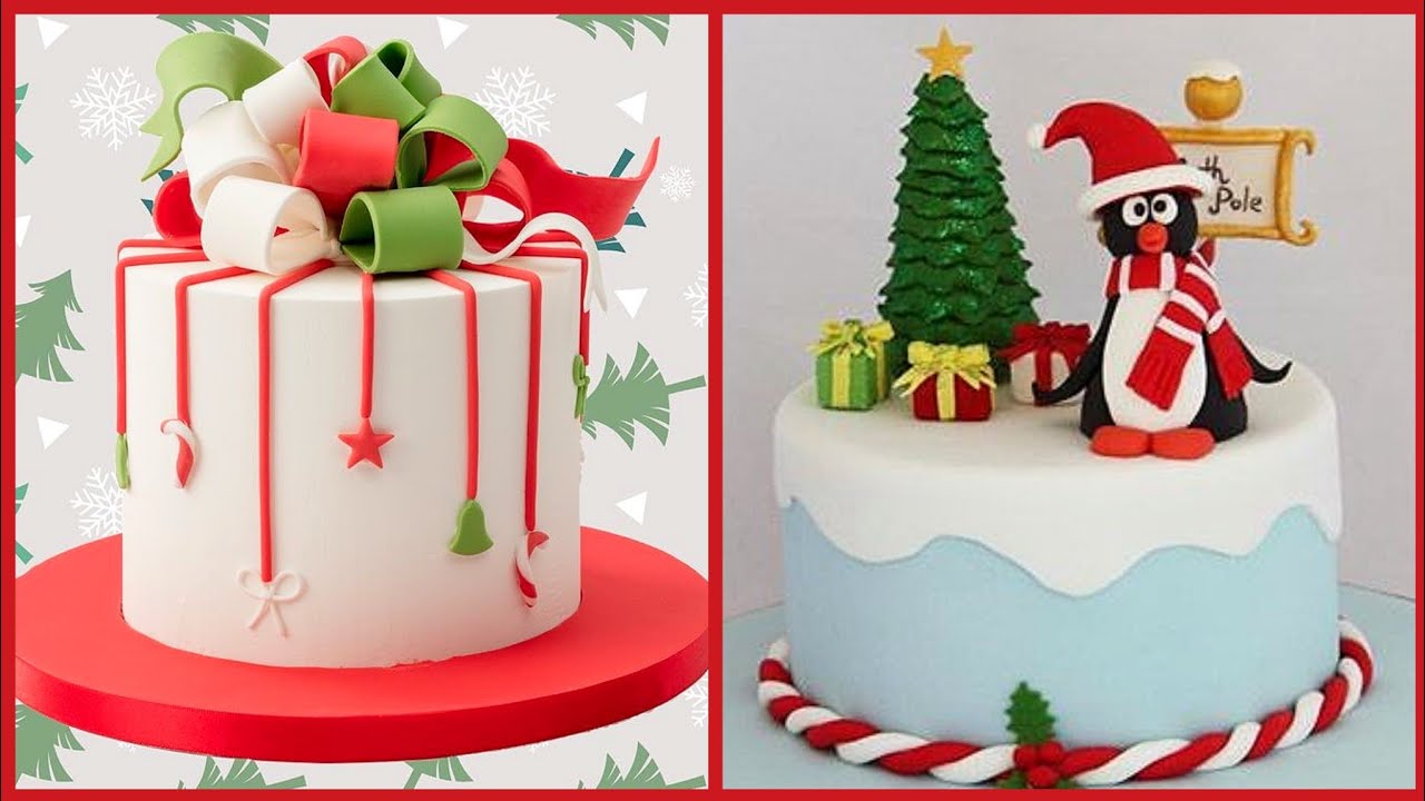 Top 10 Christmas Cake Decor Ideas 2020 Latest Collection Of Christmas Cake Decoration Ideas Youtube