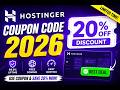 Hostinger Coupon Code 2026 | Hostinger Promo Code | Special Discount Offer 20%off
