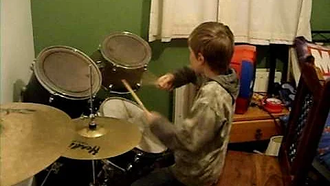 Evan on drums