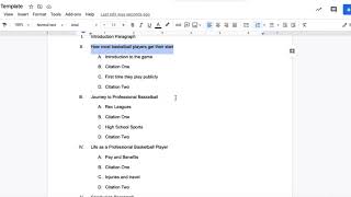 Outline Instructions