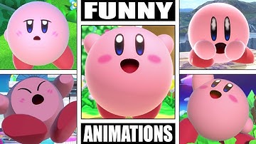 Kirby FUNNY ANIMATIONS in Smash Bros Ultimate (Drowning, Dizzy, Sleeping, Star KO & More)