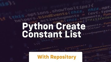 python create constant list