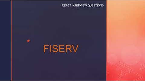 Fiserv React Interview Questions