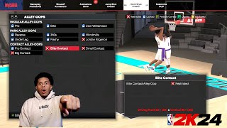 NBA 2K24 NEXT GEN ALL DUNK ANIMATIONS REQUIREMENTS | CONTACT DUNKS AND ALLEY OOPS