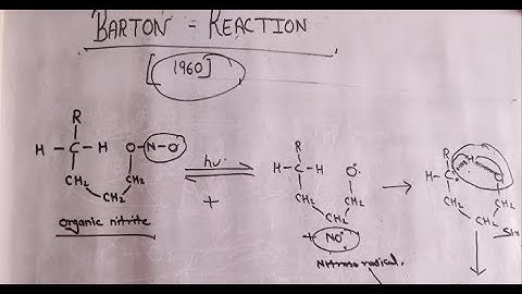 Barton reaction || GATE Chemistry & Net CSIR || MSc chemistry notes || Mechanism Of barton reaction