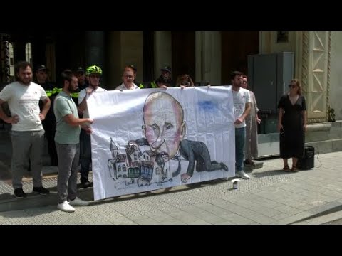 კიტრის მწნილი, „ასპირინი” და პუტინის კარიკატურა პარლამენტთან - \"ანა დოლიძე ხალხისთვის\" პერფორმანსი