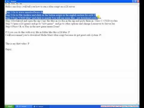 How to run a  tibia lua script on cs2d server