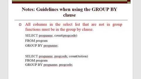 Lecture 11 - Group Functions - Part 1
