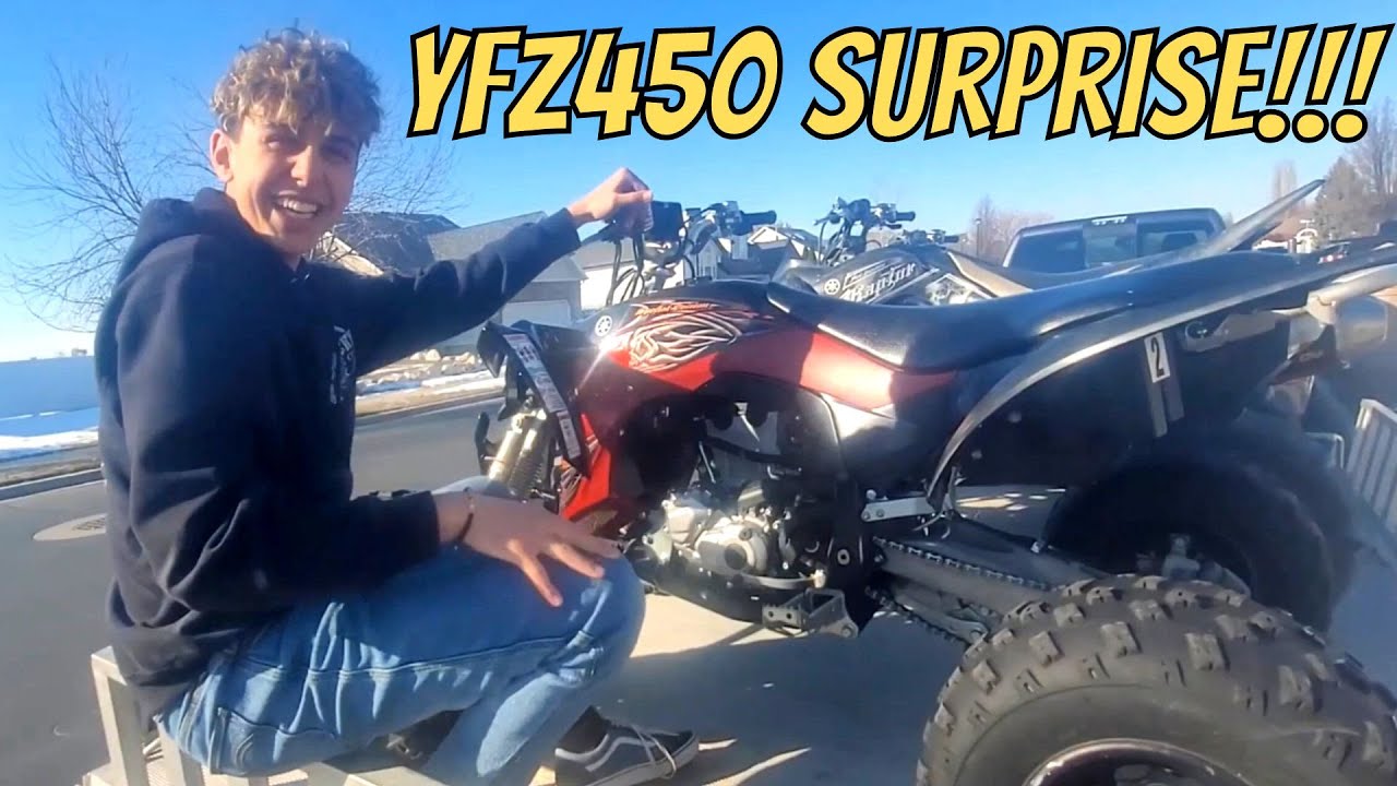 My parents SURPRISED me with a new Yamaha YFZ450r!
