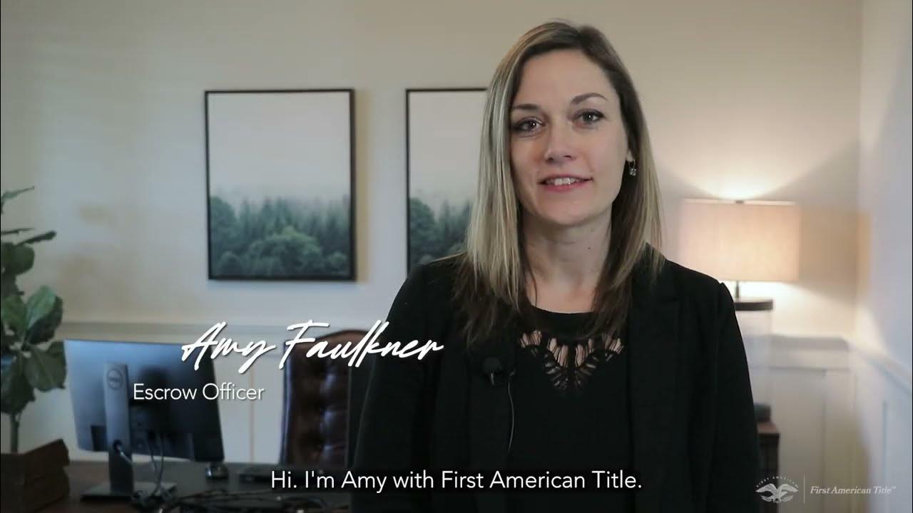 Why choose first american title amy faulkner escrow officer first