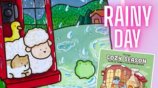 I Colored a RAINY DAY 🌧️ | Coco Wyo Cozy Season Coloring Book + Ohuhu Markers