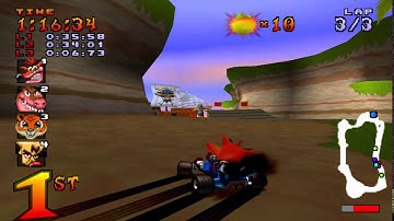 Crash Team Racing (NTSC) 101% Walkthrough - Part 2 - Crash Cove [Trophy]