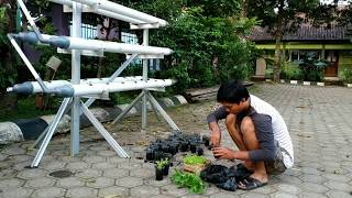 Hidroponik Bertingkat Tanpa Pompa dan Aerator / Guyur Ponik