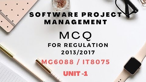 MCQ || Software Project Management || UNIT-1