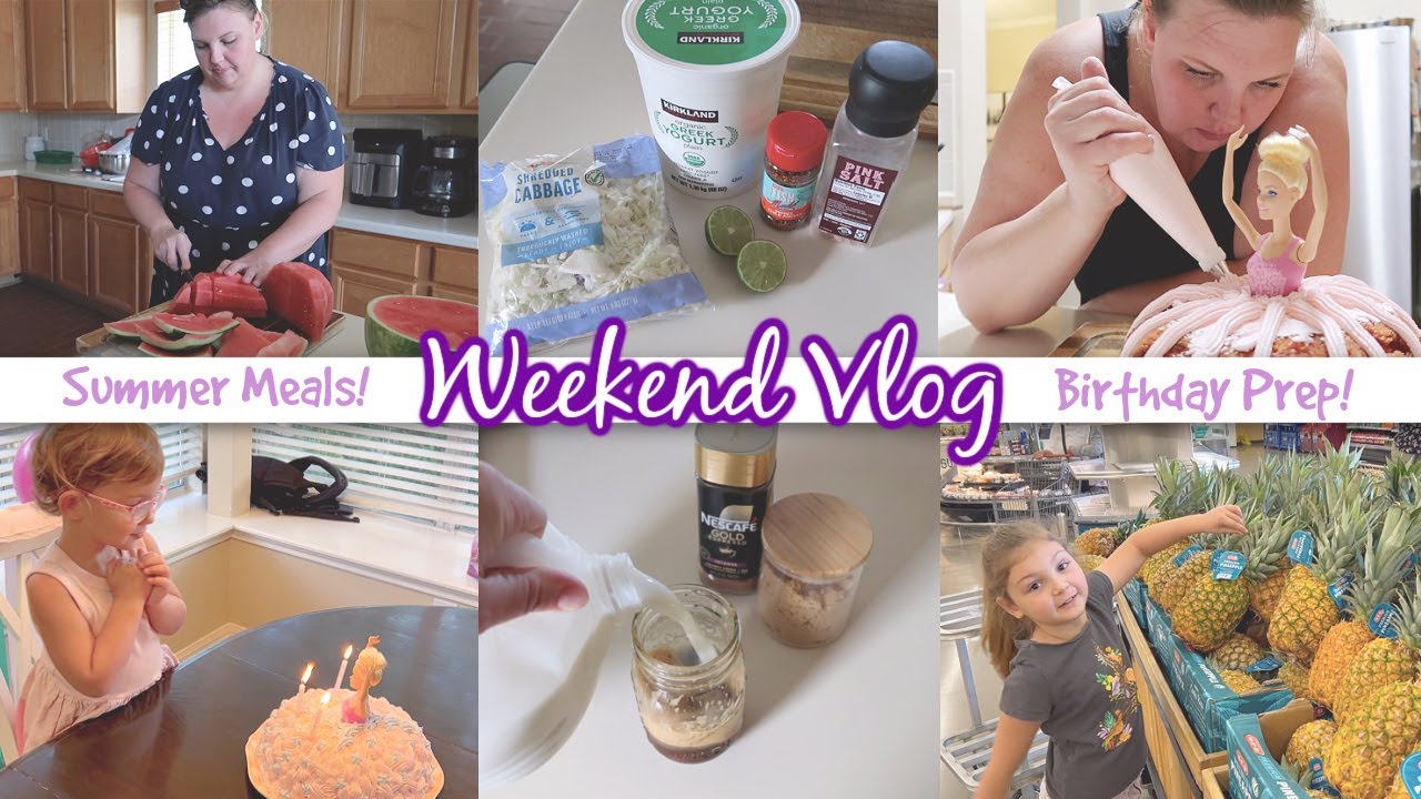 ⁣SUMMER MEALS! MINDFUL EATING! BIRTHDAY PREP! WEEKEND VLOG | Calorie Deficit Weight Loss Journey