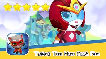 Talking Tom Hero Dash Run Day238 Walkthrough Endless runner Save the world Recommend index five star