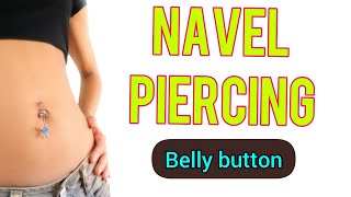 Navel piercing | belly piercing button | first time she