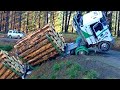 Amazing Logging Truck Driver Skills On Bad Road - Most Unbelievable Heavy Truck Passing