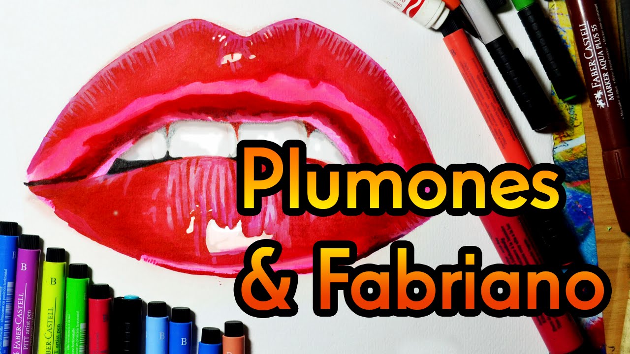 Dibujando labios rojos efecto REALISTA con plumones | ArtGio - thptnganamst.edu.vn