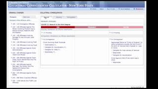 Collateral Consequences Calculator Tutorial