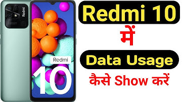 How to show data usage in Redmi 10 || Redmi 10 me data usage kaise show kare ||