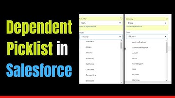 Dependent Picklist in Salesforce with an example - Field Dependency in Salesforce