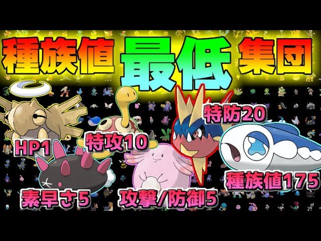 ポケモンusum 種族値最低 ポケモン界の底辺達が下克上をぶちかます Youtube ポケモンusum 種族値最低 ポケモン界の底辺達が下克上をぶちかます Youtube