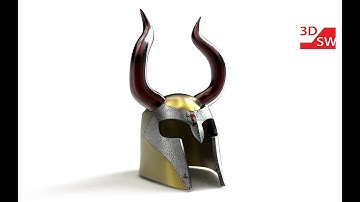 How to make a medieval helmet in SolidWorks  (Power Surfacing)