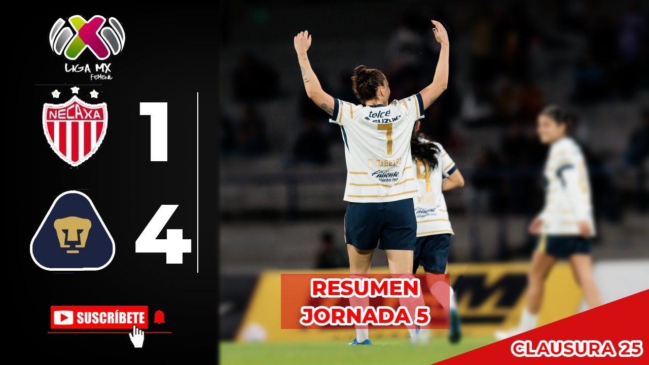 Necaxa vs Pumas Femenil Jornada 5 Liga MX Femenil CL25 - YouTube