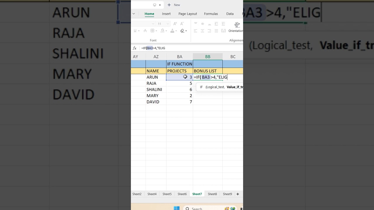 How to use IF Function in excel - Basic IF function of beginners in tamil 
