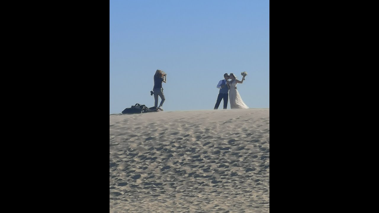 Moving dunes near Baltic Sea in Leba