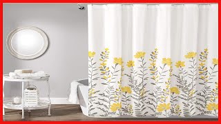 Lush Decor, Yellow and Gray Aprile Shower Curtain, 72" x 72"