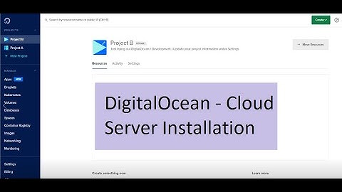 DigitalOcean - cloud server installation