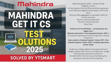Mahindra Ignitors Assessment Questions and Answers 2025 | Mahindra Solutions #mahindra | Direct Test