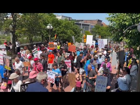 Demonstration outside U.S. Embassy in Ottawa, June 14, 2025