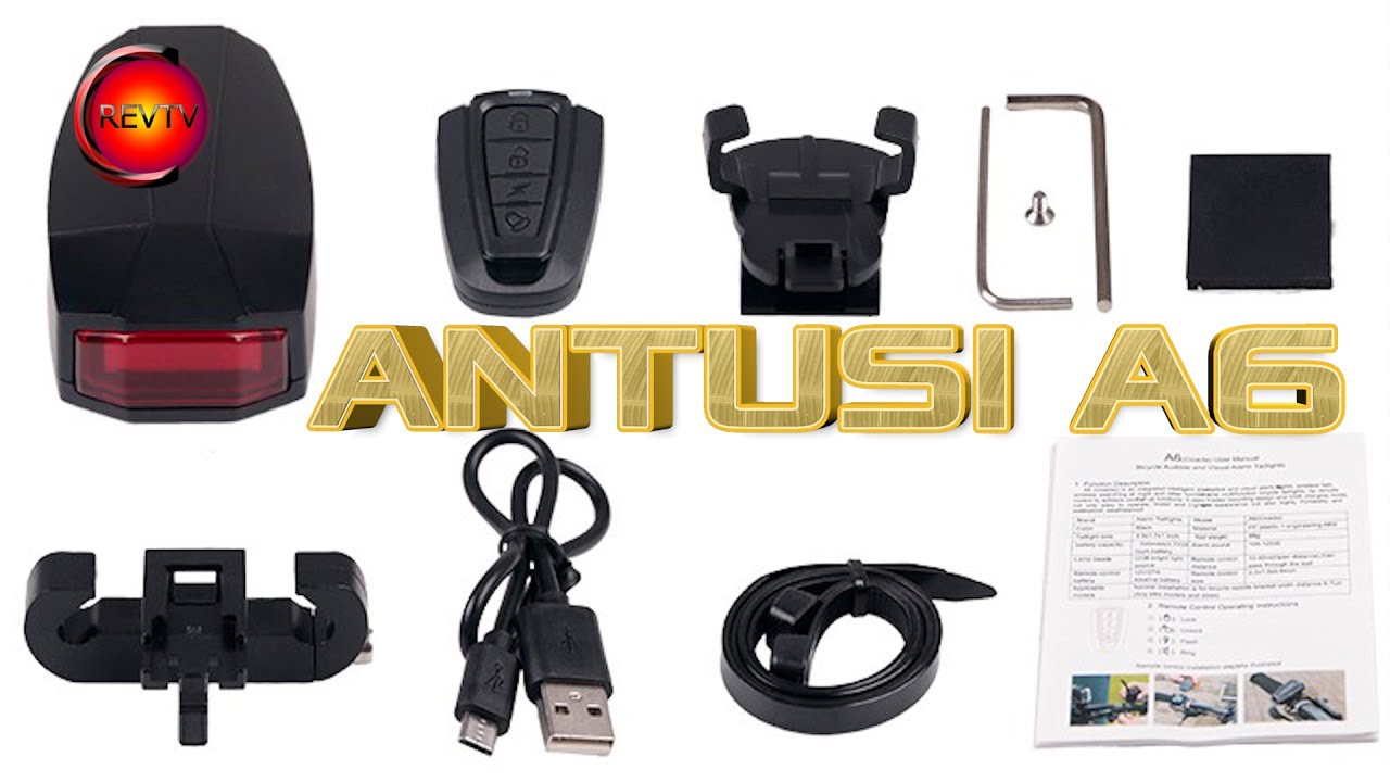Сигнализация для велосипеда, маячок и сигнал ANTUSI A6
