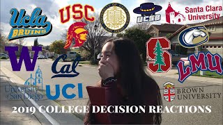 I GOT INTO MY DREAM SCHOOL?! (college decision reactions 2019)