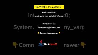 What is the Output? #10  | Java Coding Challenge💯▶️ #viral #java #codingchallenge #coding #shorts