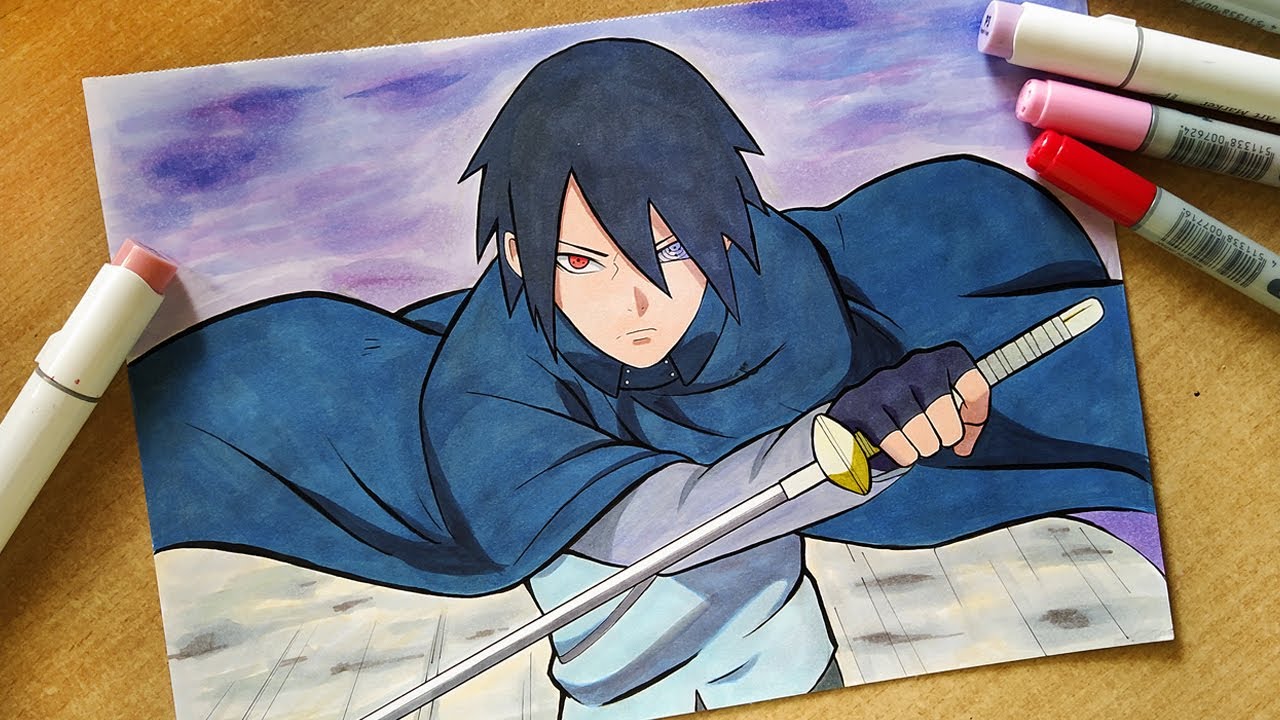 HOW TO DRAW SASUKE (BORUTO) 