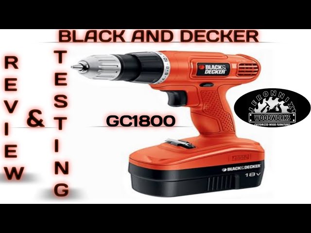 BLACK & DECKER 3/8 (10mm) Cordless Drill Driver 18v GC1800 No Battery  Tested 