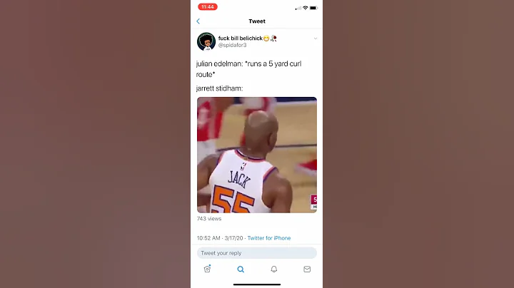 Jarrett Stidham to Julien Edelman meme