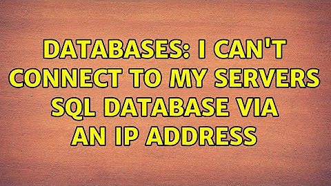 Databases: I can