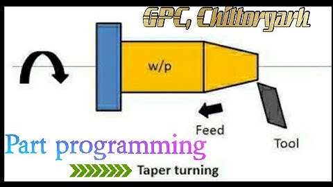 ME304 Part program for taper turning operation in CNC lathe (in hindi) by रामविलाश सिंह