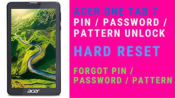 ACER ONE TAB 7 4G Pin / Password / Pattern Unlocking | Hard Reset | How To Unlock ACER ONE TAB 7 PIN