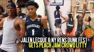 Jalen Lecque Puts On A SHOW at Nike Peach Jam!! Crazy In Game Windmill Gets Crowd LIT!!