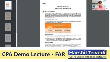 US CPA Demo Lecture - FAR | Demo Class by Harshil Trivedi